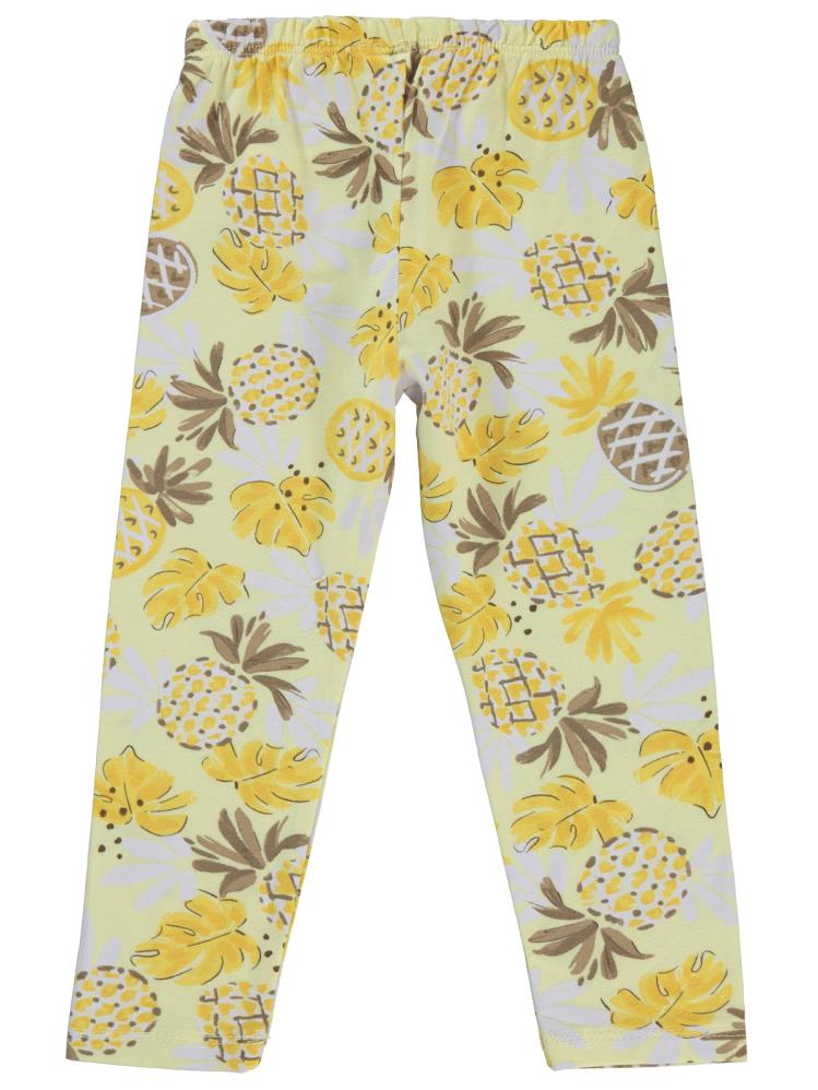 Civil Girls Ananas Baskılı 2-5 Yaş Tayt - Sarı