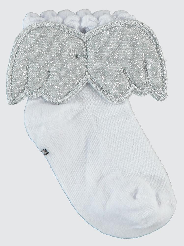 Civil Girls Melek Kanatlı 3-11 Yaş Kız Çocuk Soket Çorap - Beyaz