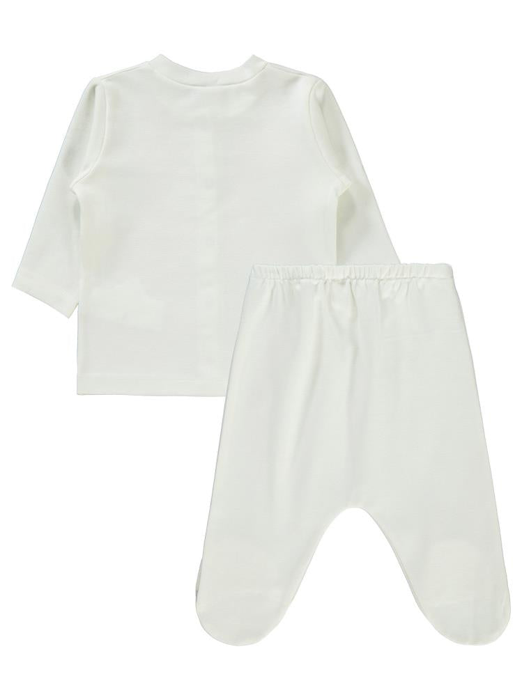 Civil Baby Düz 1-6 Ay Pijama Takımı - Ekru
