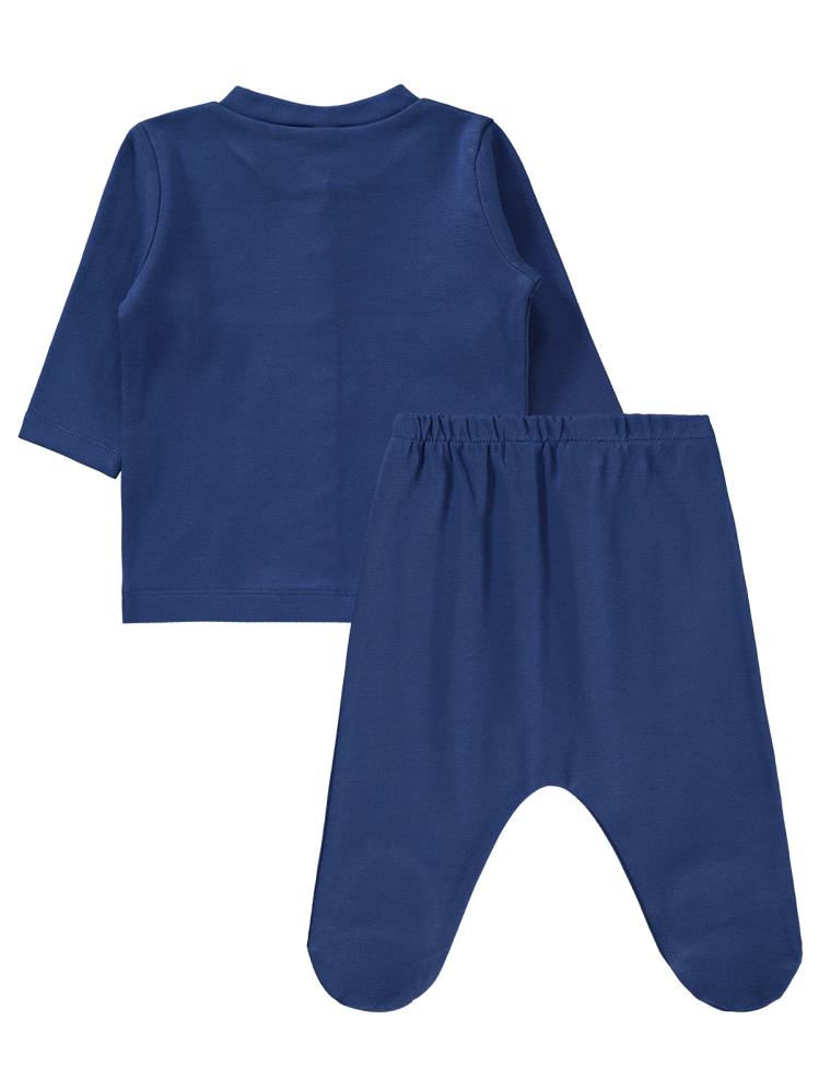Civil Baby Düz 1-6 Ay Pijama Takımı - Mavi