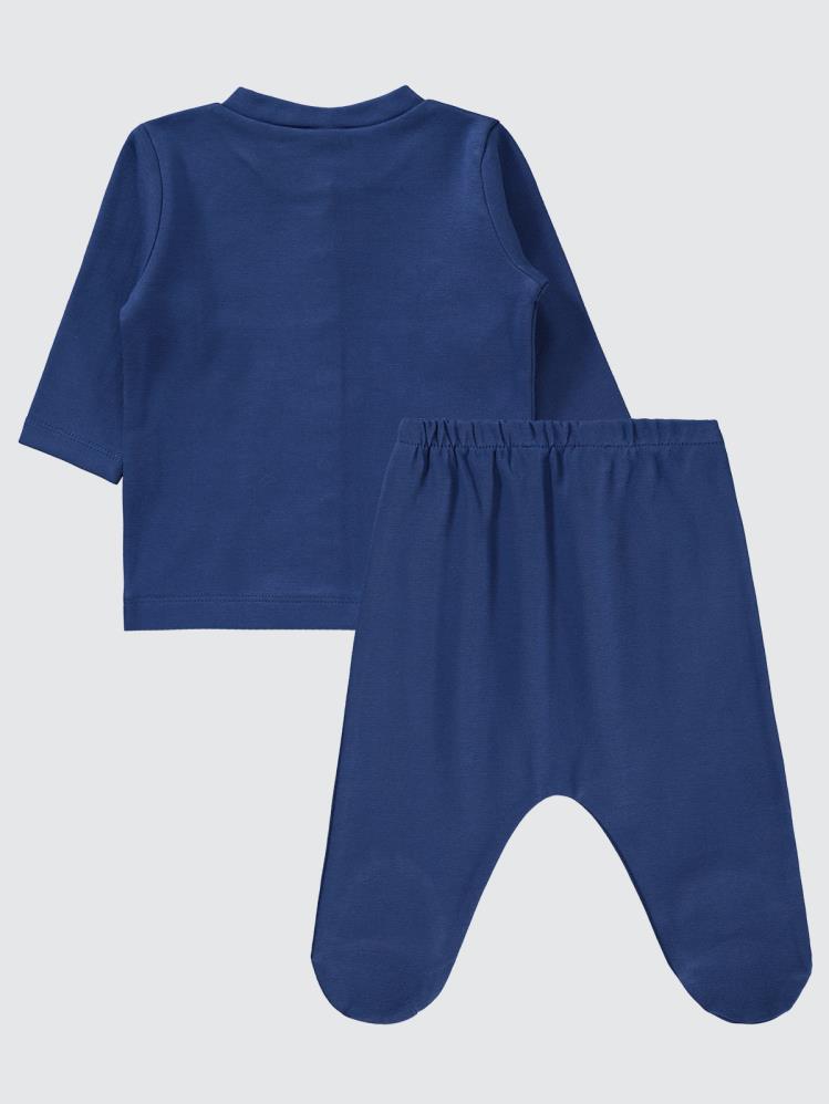Civil Baby Düz 1-6 Ay Pijama Takımı - Mavi