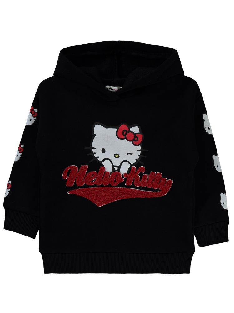 Hello Kitty 2-5 Yaş Sweatshirt - Siyah