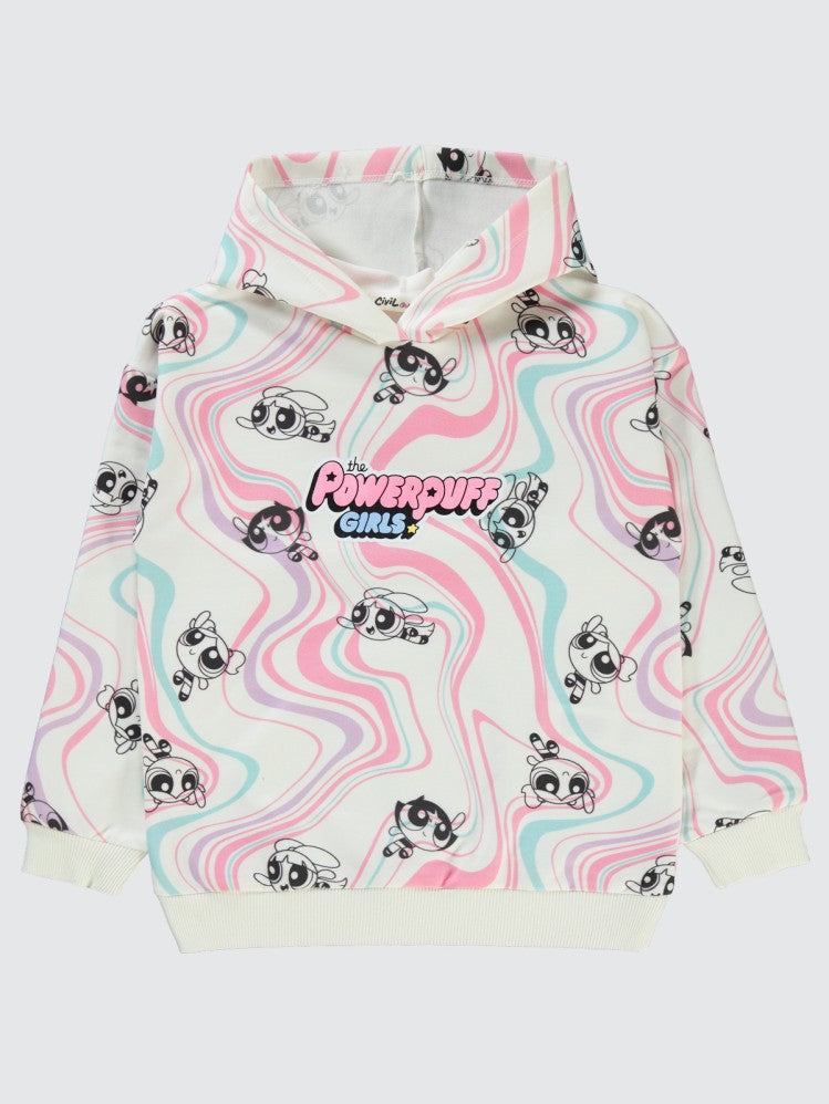 Powerpuff Girls 10-13 Yaş Sweatshirt - Ekru