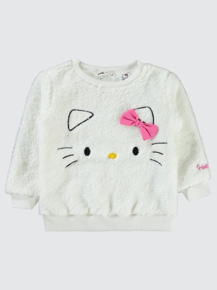 Hello Kitty 2-5 Yaş Sweatshirt - Ekru