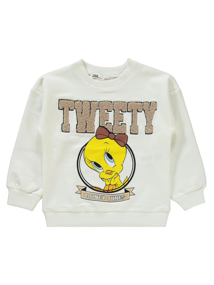 Tweety 2-5 Yaş Eşofman Takımı - Ekru