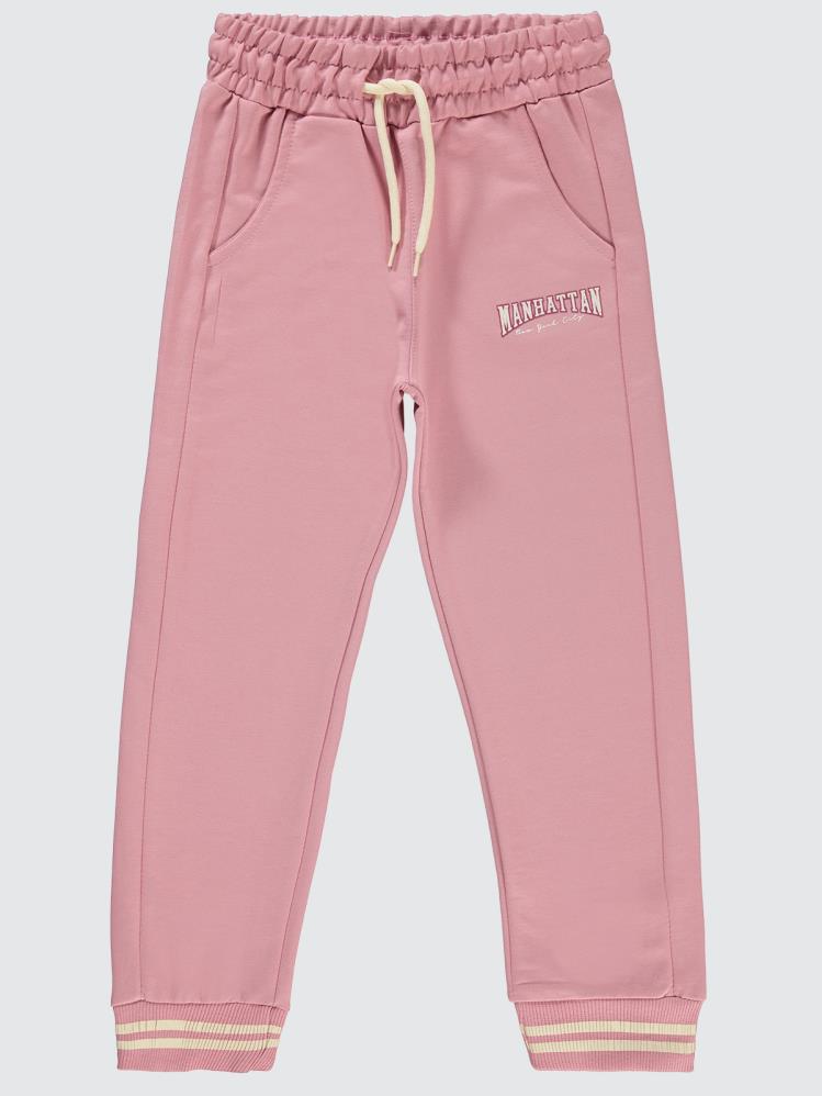 Civil Girls Manhattan Baskılı 10-13 Yaş Eşofman Altı - Pembe