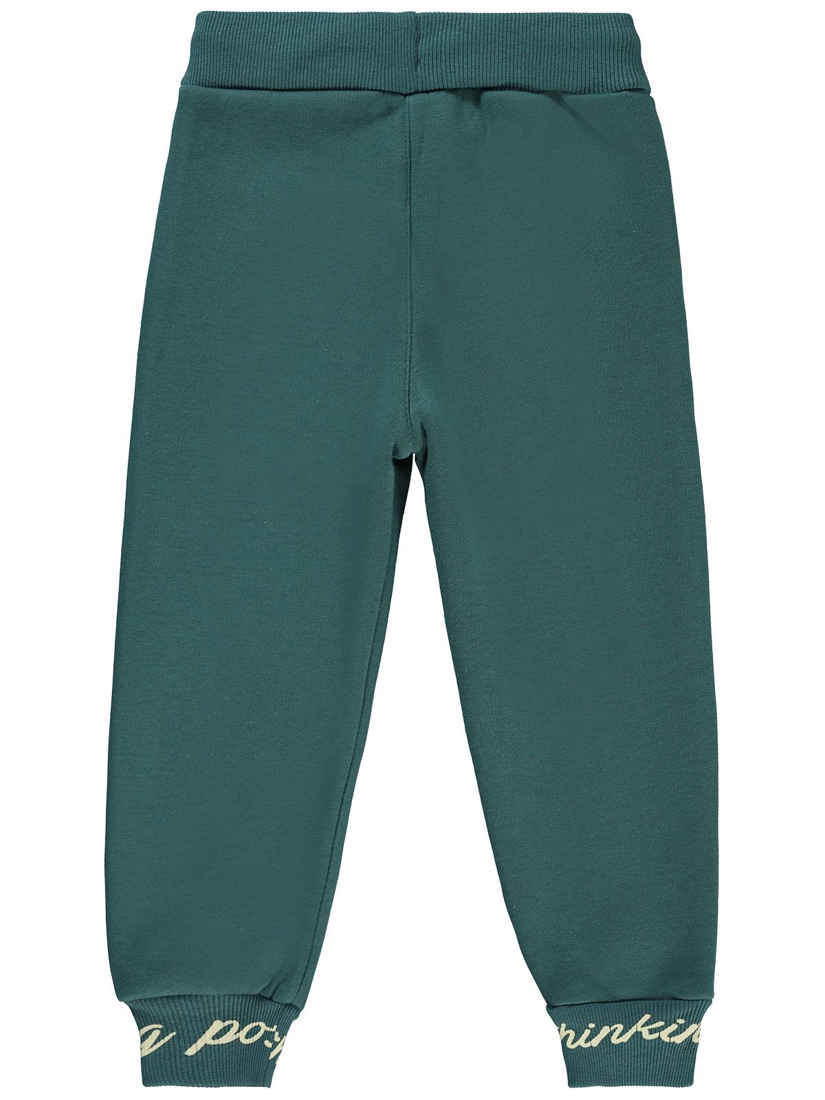 Civil Girls Paçası Baskılı 2-5 Yaş Eşofman Altı - Yeşil