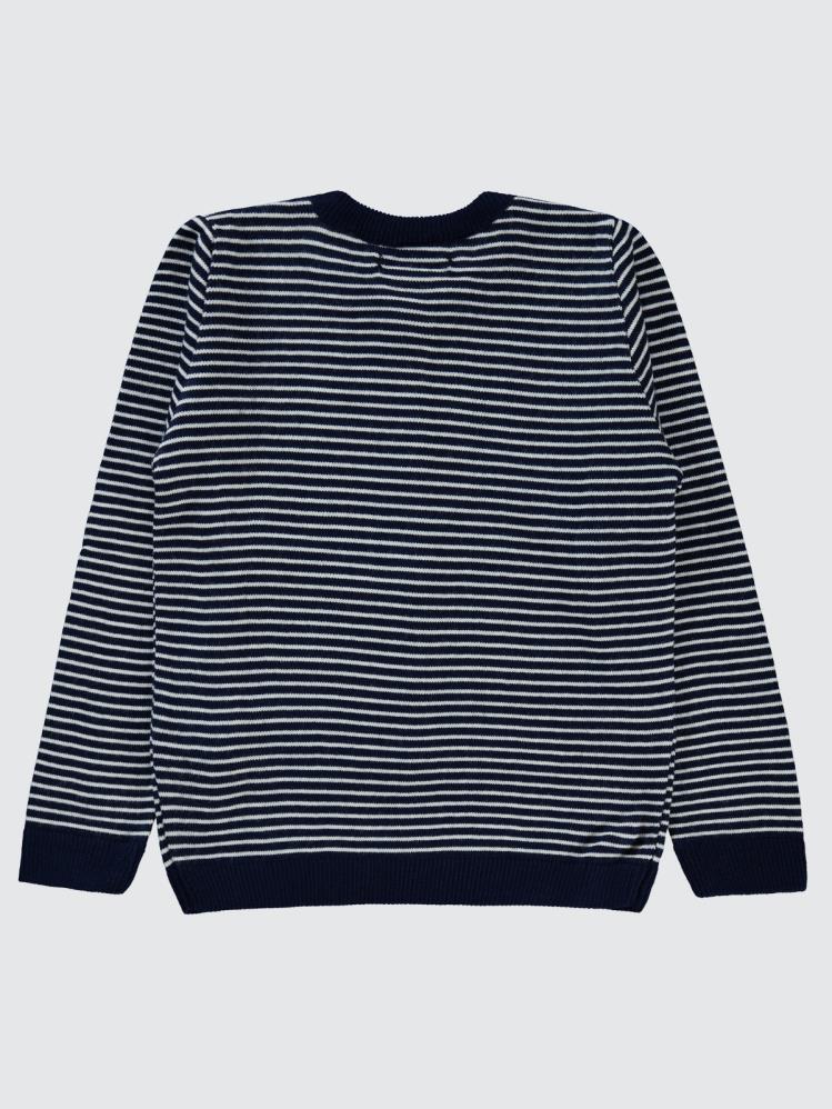 Civil Girls Çizgili 10-13 Yaş Hırka - Lacivert