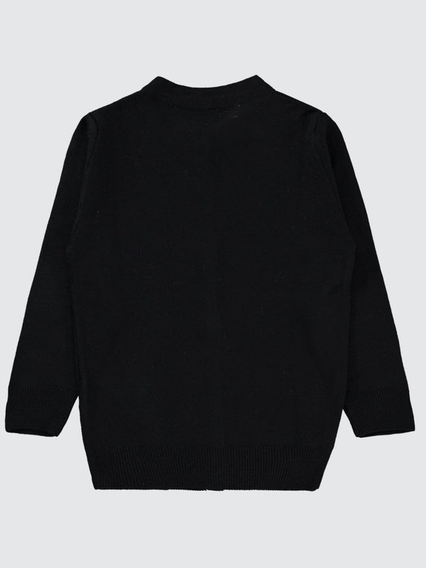 Civil Girls Düz 2-5 Yaş Hırka - Siyah