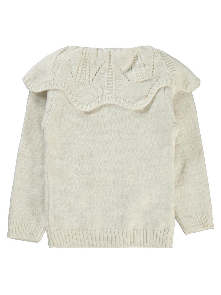 Civil Girls Renkli Ponponlu 2-5 Yaş Hırka - Ekru