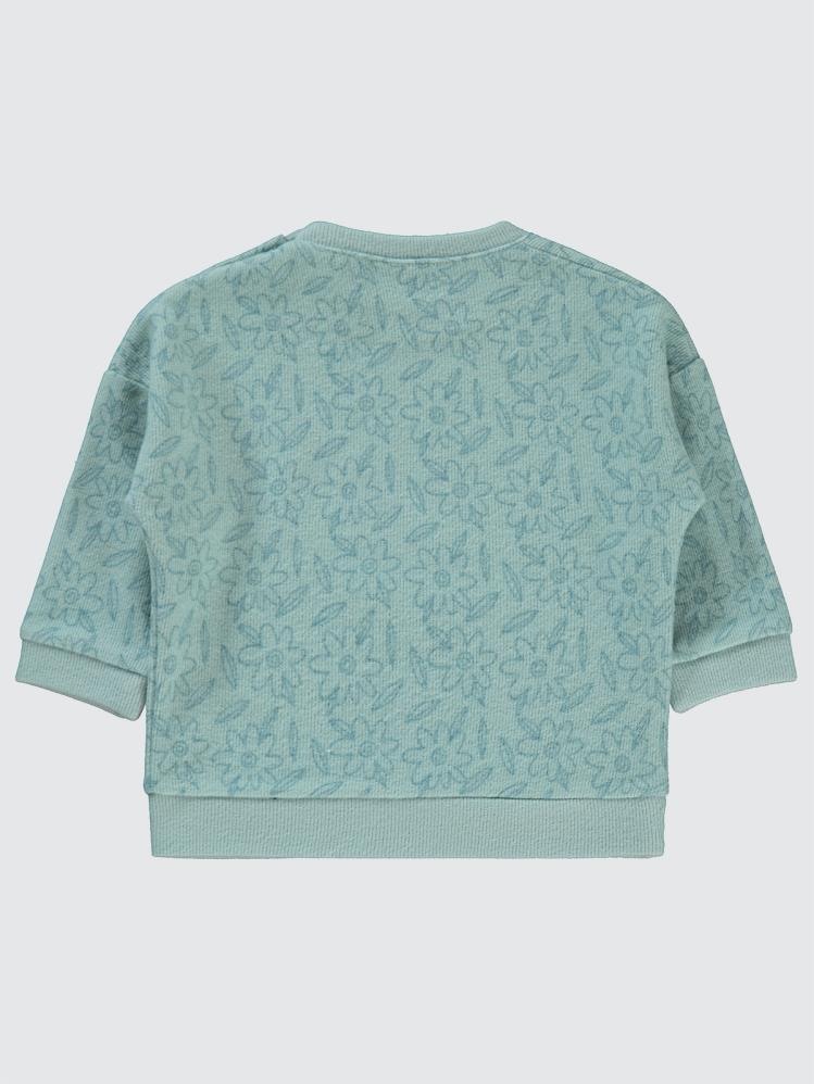Civil Baby Çiçek Baskılı 6-18 Ay Sweatshirt - Yeşil
