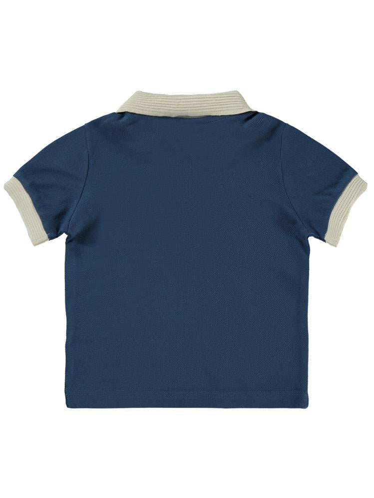 Civil Baby Harf Nakışlı 6-18 Ay Tişört - Mavi