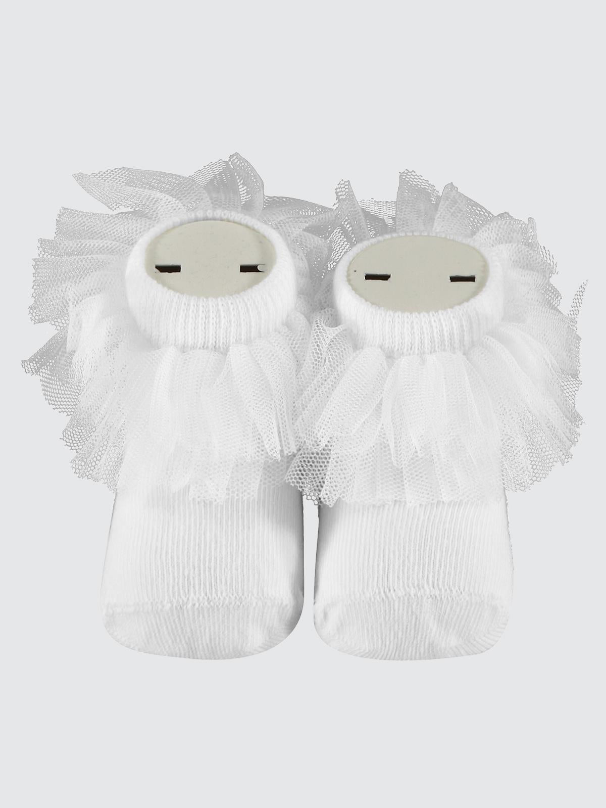 Civil Baby Tüllü Çorap 0-24 Ay Bebek Kız Soket Çorap - Beyaz