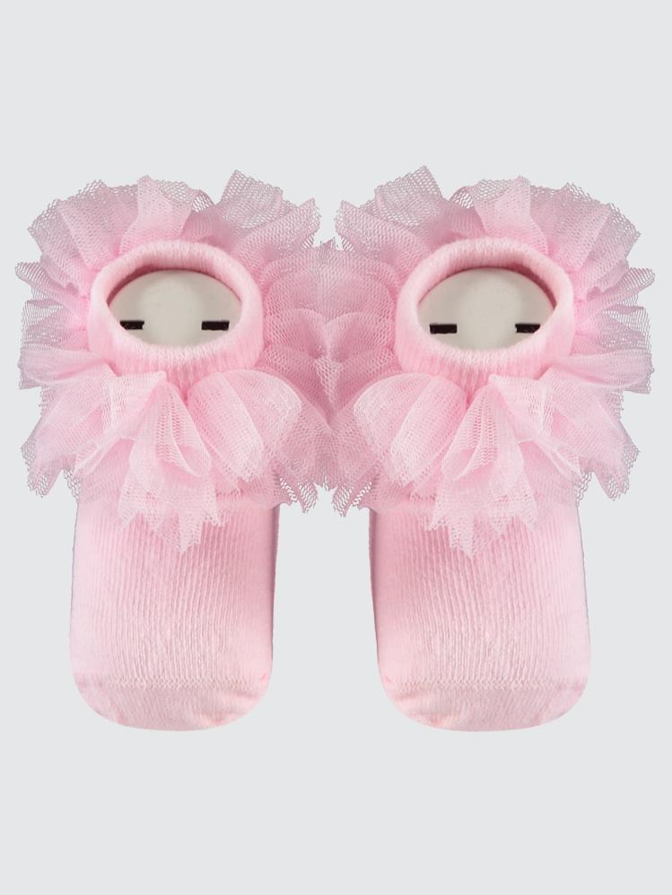 Civil Baby Tüllü Çorap 0-24 Ay Bebek Kız Soket Çorap - Pembe