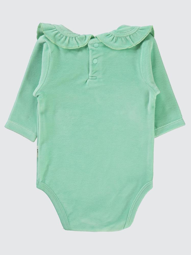 Civil Baby Gök Kuşağı Nakışlı Yakalı 1-18 Ay Çıtçıtlı Badi - Yeşil