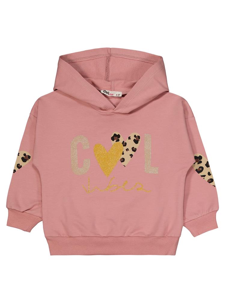 8972 Civil Girls Cool Baskılı 2-5 Yaş Eşofman Takımı - Pembe