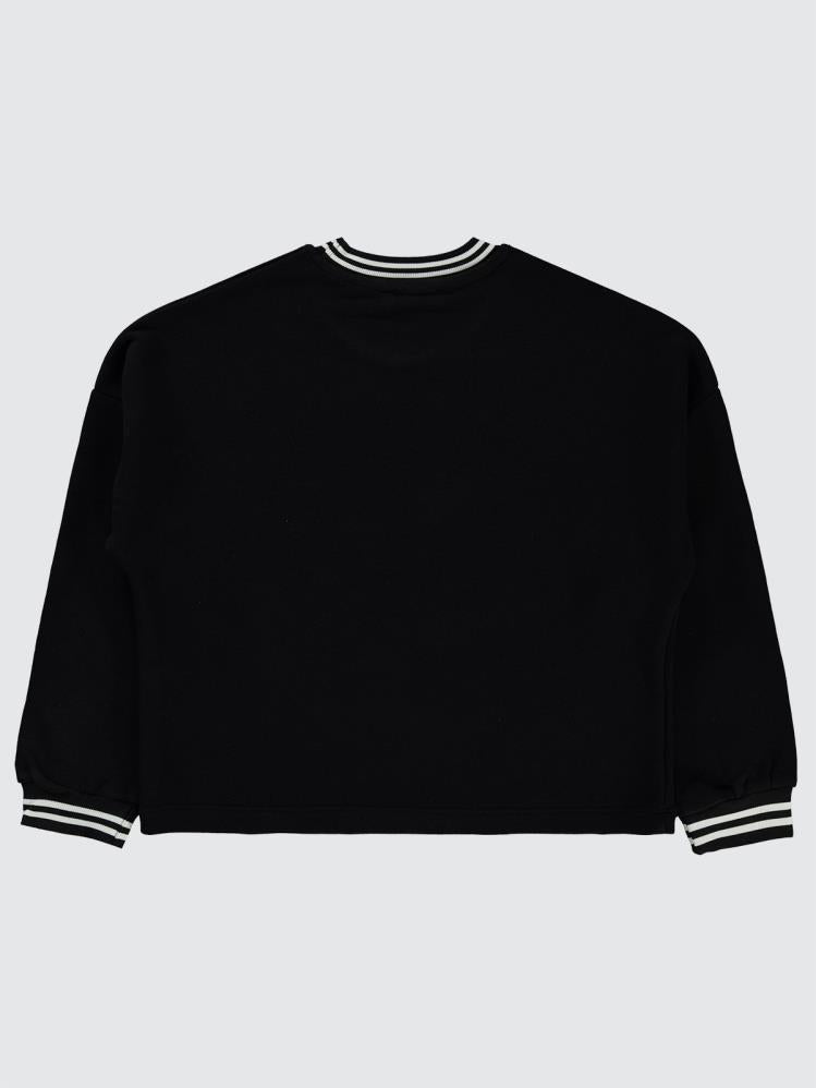 Civil Girls California Baskılı 10-13 Yaş Sweatshirt - Siyah