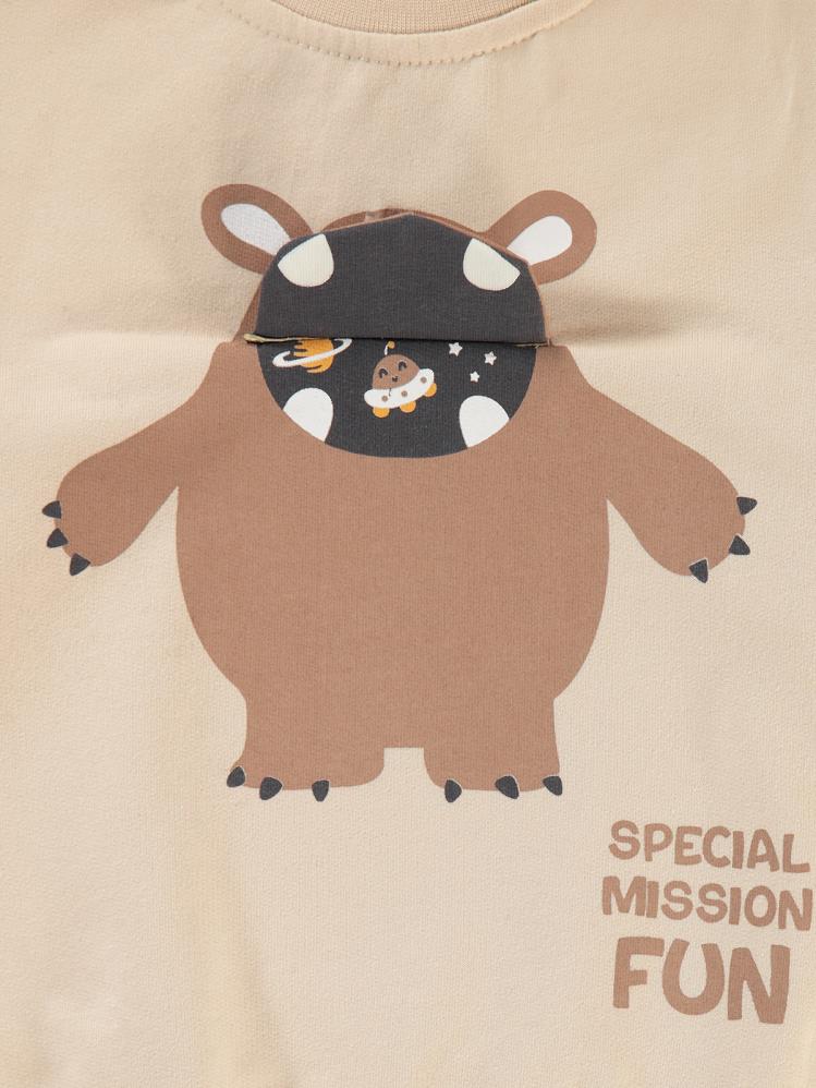 Civil Boys Specıal Mıssıon Fun Baskılı 2-5 Yaş Sweatshirt - Bej