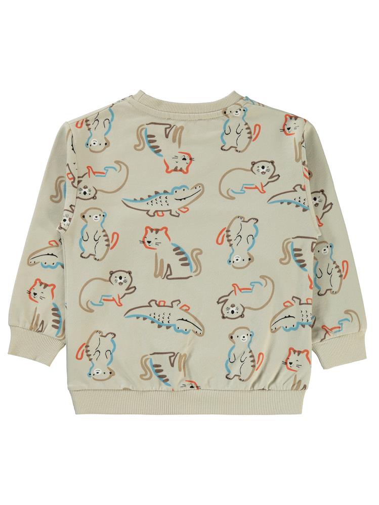 Civil Boys Timsah Baskılı 2-5 Yaş Sweatshirt - Mavi