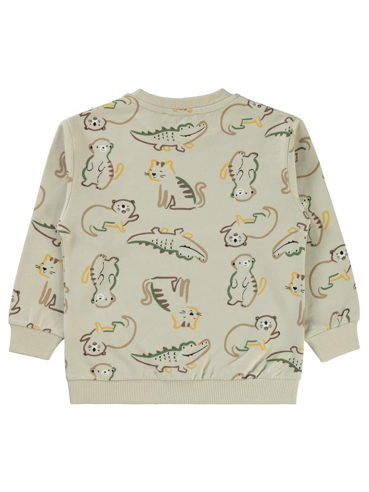 Civil Boys Timsah Baskılı 2-5 Yaş Sweatshirt - Yeşil