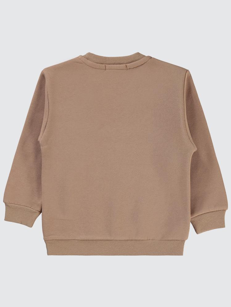 Civil Boys Vild Savage Baskılı 2-5 Yaş Sweatshirt - Kahverengi
