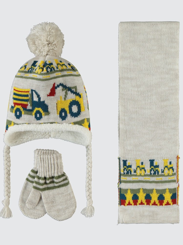 Civil Baby 6-24 Ay Atkı Bere Eldiven Set - Gri