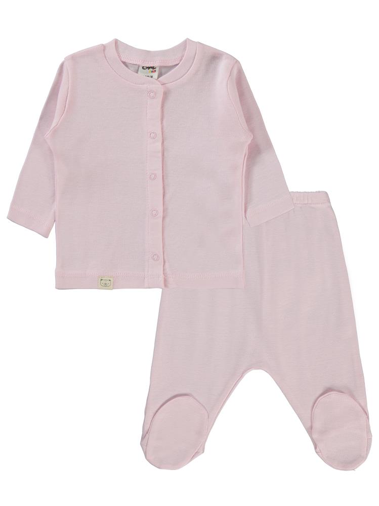 Civil Baby Düz 1-6 Ay Pijama Takımı - Pembe