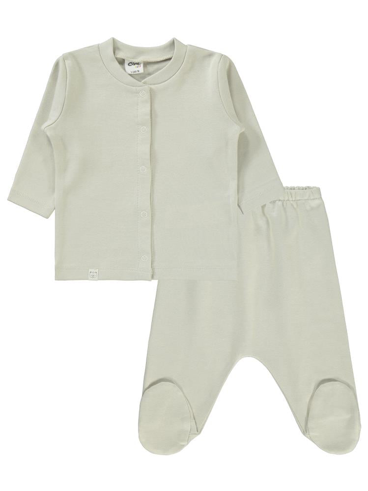 Civil Baby Düz 1-6 Ay Pijama Takımı - Bej