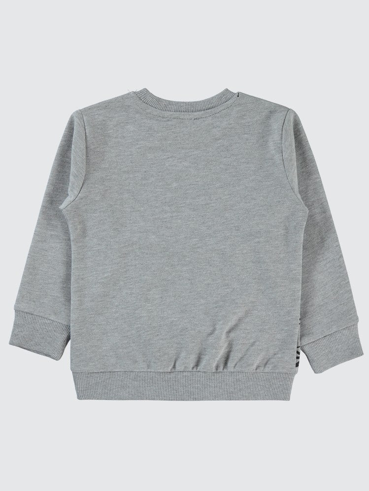 Civil Boys Street Skate Baskılı 2-5 Yaş Sweatshirt - Gri