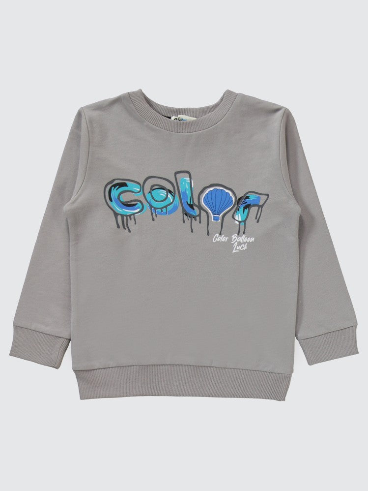 Civil Boys Color Baskılı 2-5 Yaş Eşofman Takımı - Gri