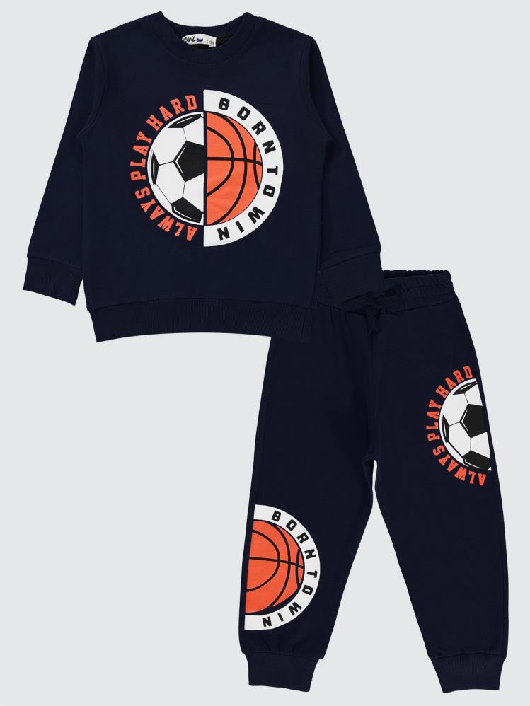 Civil Boys Borntowın Baskılı 2-5 Yaş Eşofman Takımı - Lacivert