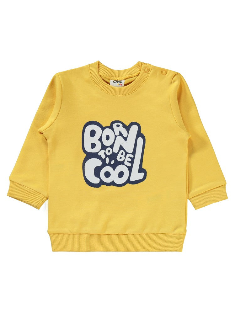 Civil Baby Born Baskılı 6-18 Ay Takım - Hardal