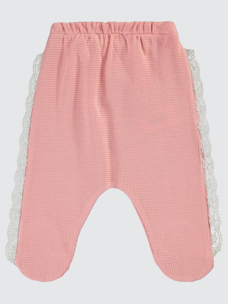Civil Baby Yanı Dantelli 1-6 Ay Tek Alt Bebe - Pembe