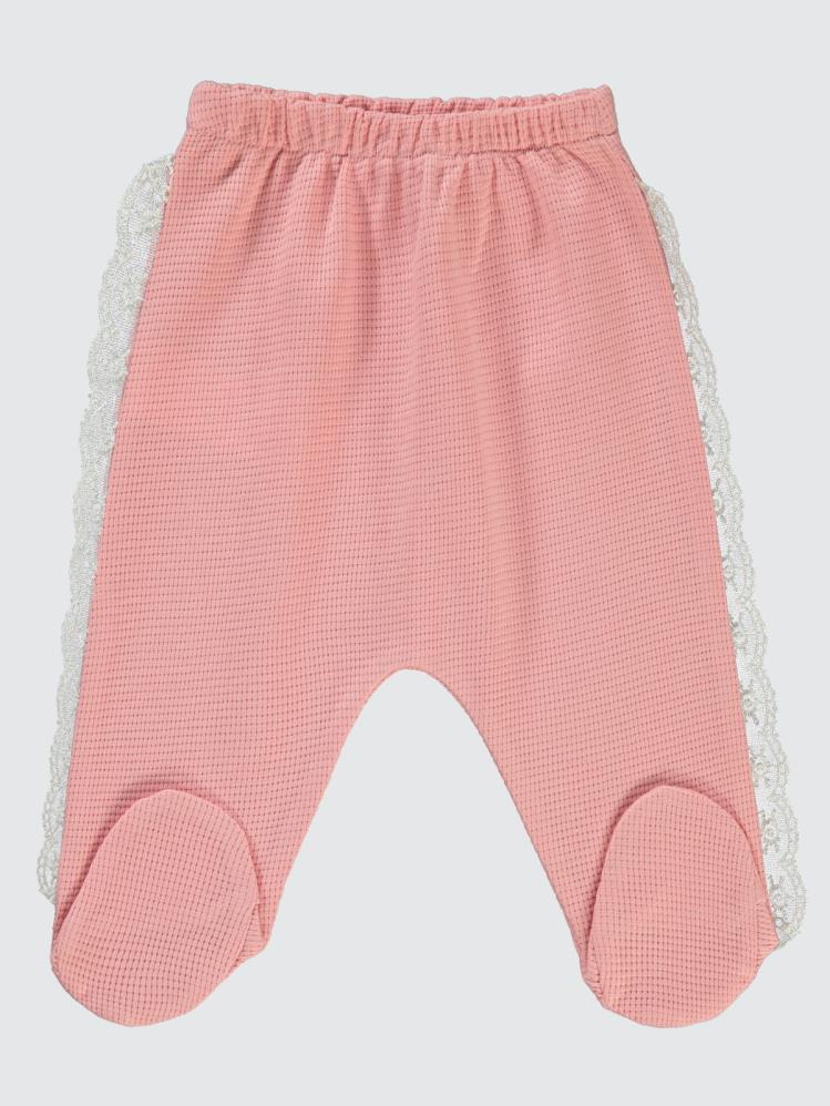 Civil Baby Yanı Dantelli 1-6 Ay Tek Alt Bebe - Pembe