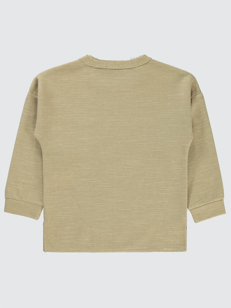 Civil Boys Düz Cepli 6-9 Yaş Sweatshirt - Ekru