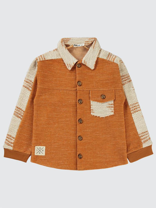 Civil Boys 1996 Armalı Cepli 6-9 Yaş Gömlek - Hardal