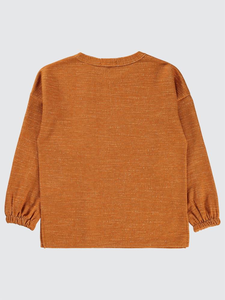 Civil Boys 1996 Armalı Süs Düğmeli 6-9 Yaş Sweatshirt - Hardal