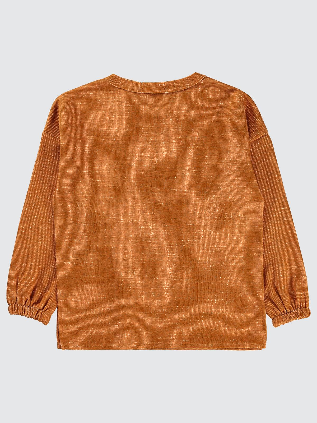 Civil Erkek Çocuk 1996 Armalı Süs Düğmeli Sweatshirt | Jakar/Petek | Okul Kreş ve Günlük Kullanım - Hardal