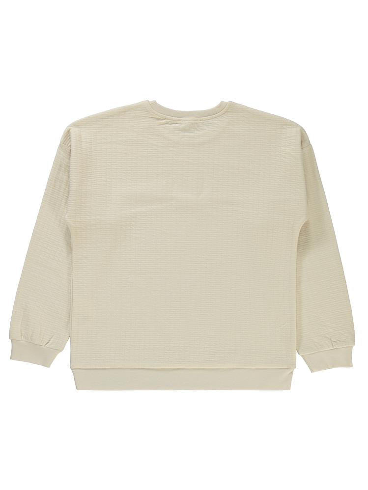 Civil Girls Kalp Baskılı 10-13 Yaş Sweatshirt - Bej