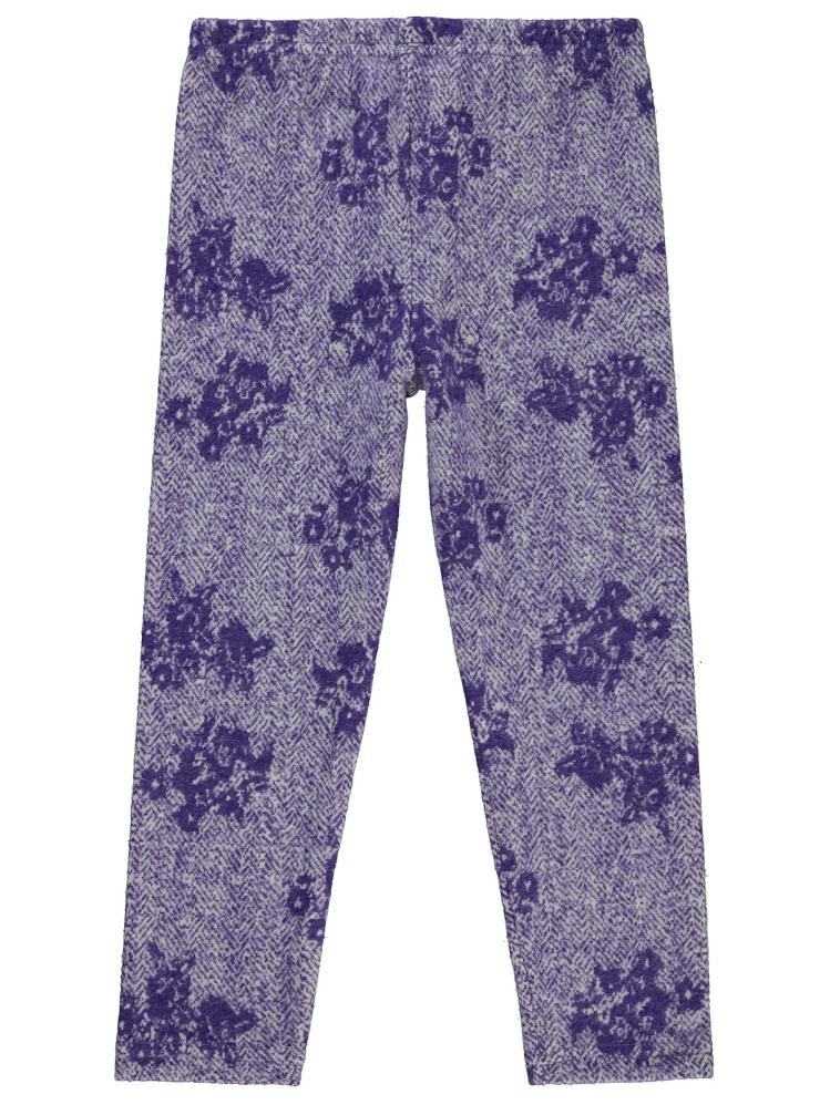 Civil Girls Çiçek Desenli 6-9 Yaş Tayt - Lila