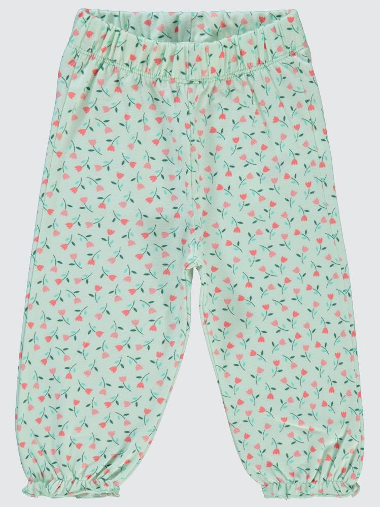 Civil Baby Çiçek Desenli 6-18 Ay Tayt - Yeşil