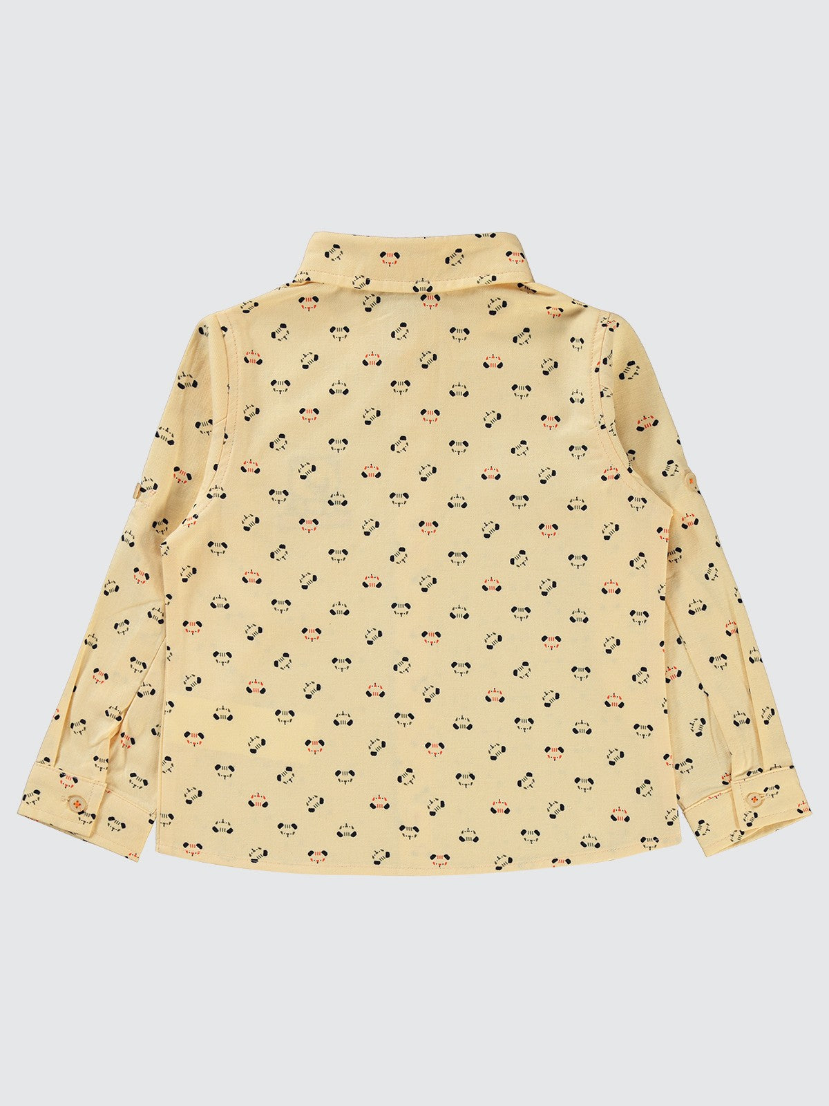 Civil Boys Ayıcık Cep Nakışlı 2-5 Yaş Gömlek - Pudra