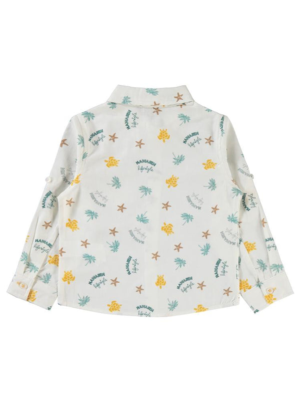 Civil Boys Su Kaplumbağası Baskılı 2-5 Yaş Gömlek - Yeşil