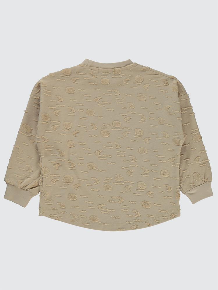 Civil Boys Ay Desenli 2-5 Yaş Sweatshirt - Bej