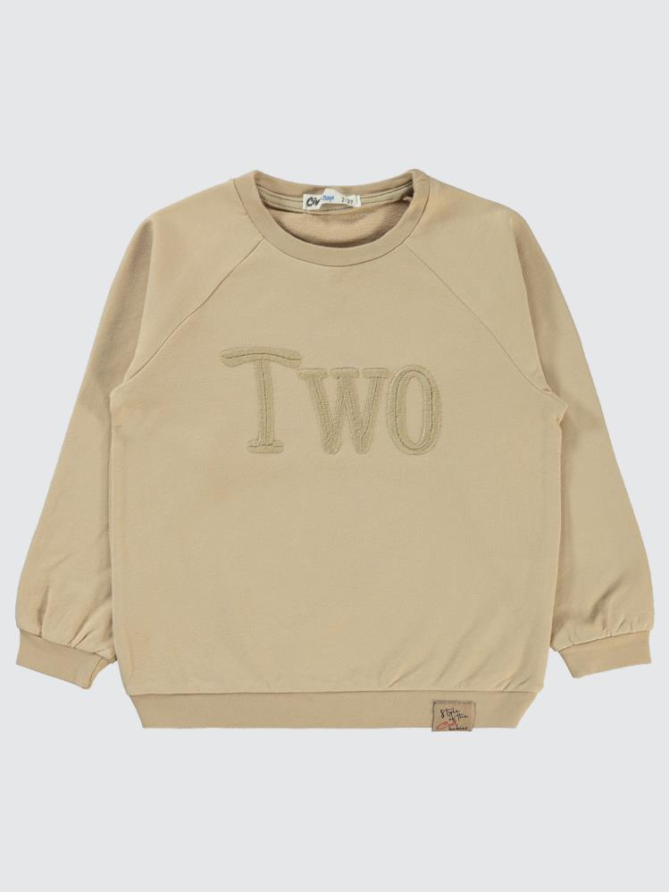 Civil Boys Two Nakışlı 2-5 Yaş Sweatshirt - Bej