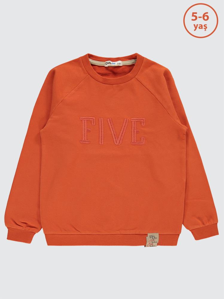 Civil Boys Two Nakışlı 2-5 Yaş Sweatshirt - Turuncu