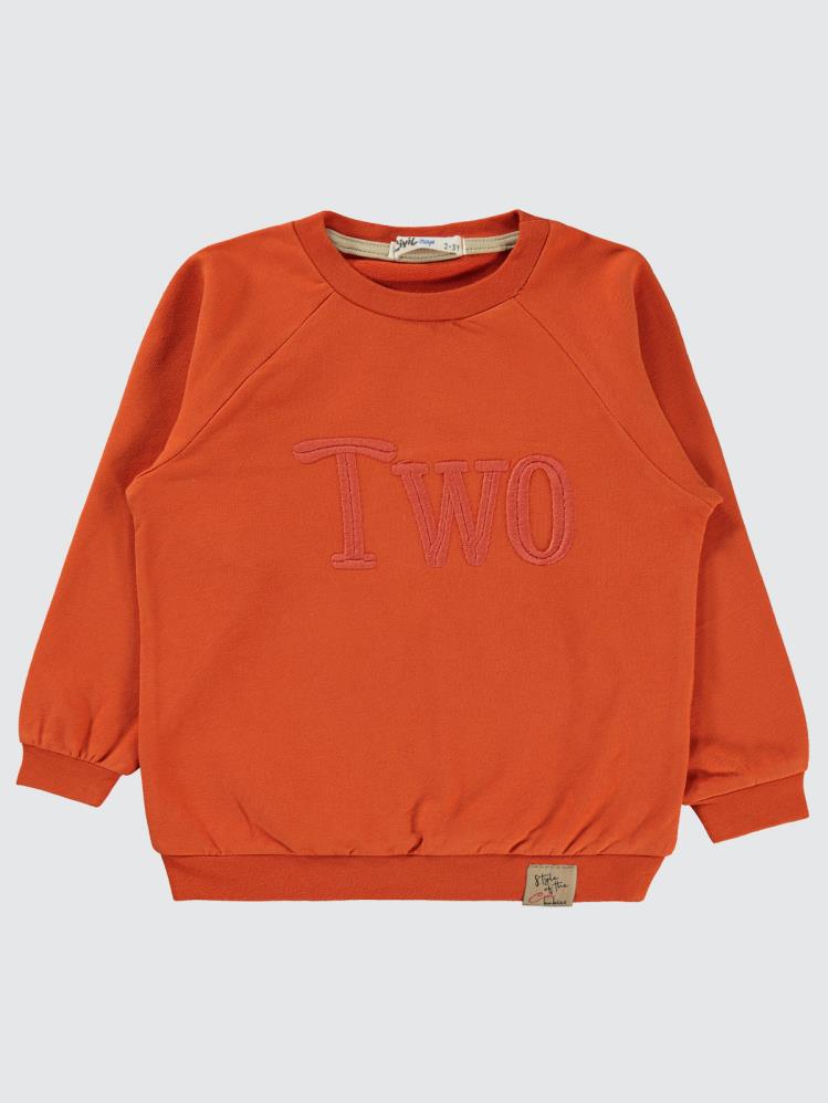 Civil Boys Two Nakışlı 2-5 Yaş Sweatshirt - Turuncu