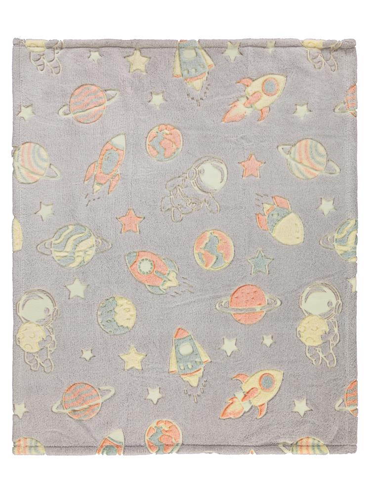 Civil Baby Yıldız Roket Baskılı Battaniye - Gri