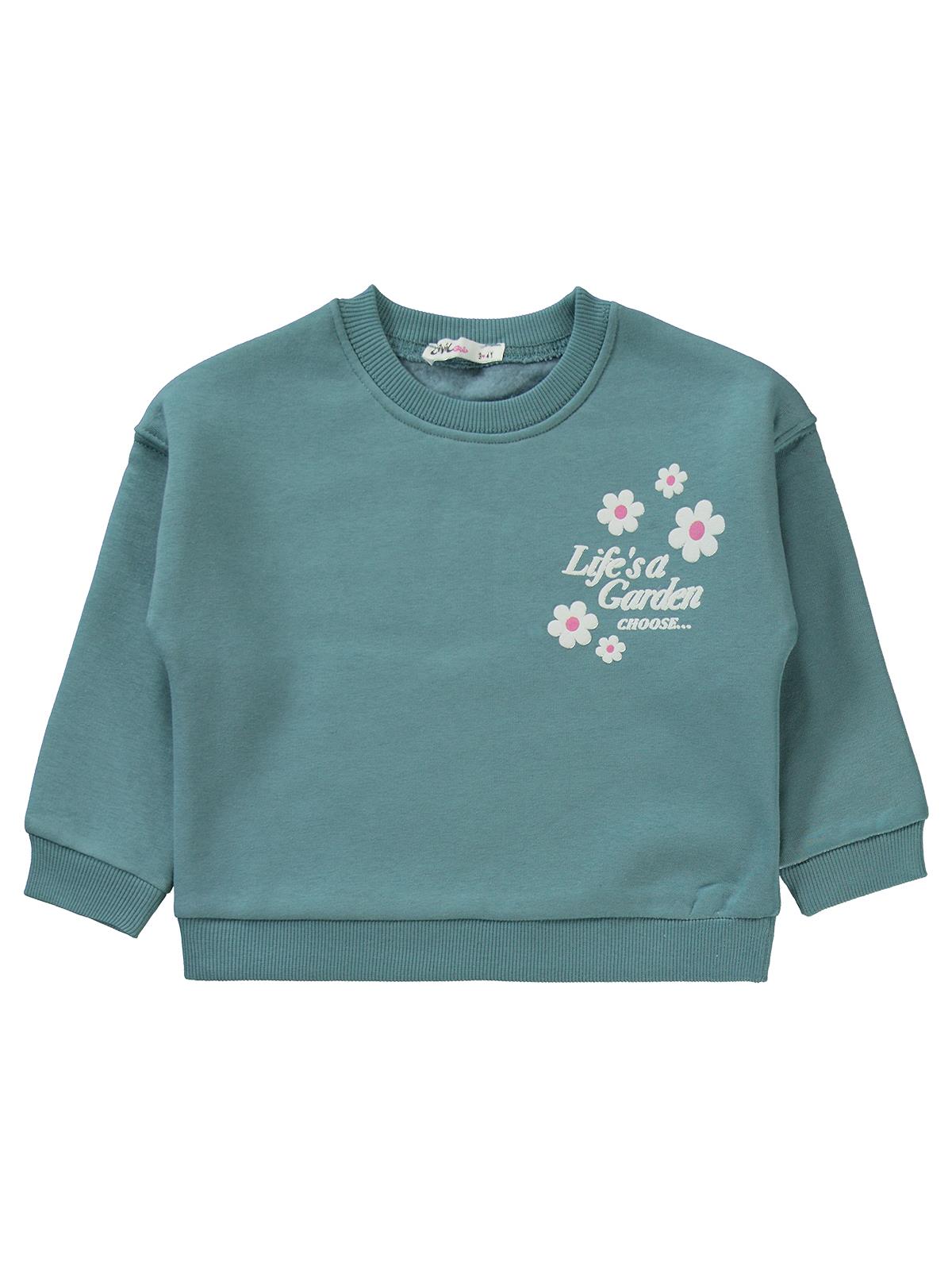 Civil Girls Papatya Baskılı 2-5 Yaş Eşofman Takımı - Mavi