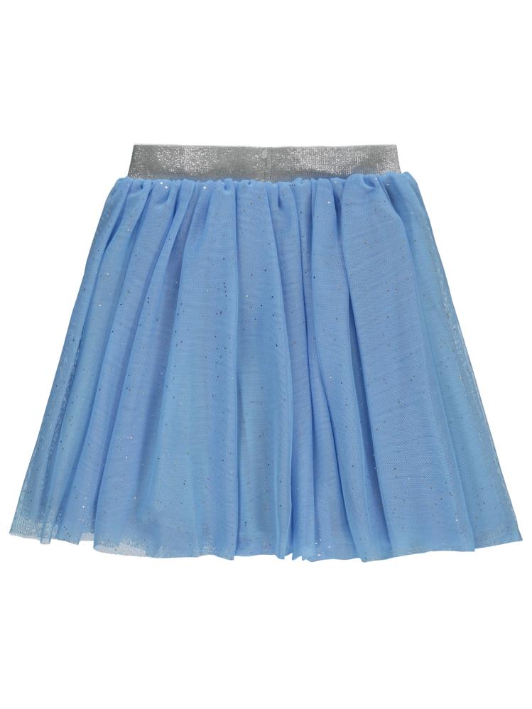 Civil Girls Simli Tül Tütü 4-9 Yaş Etek - Mavi